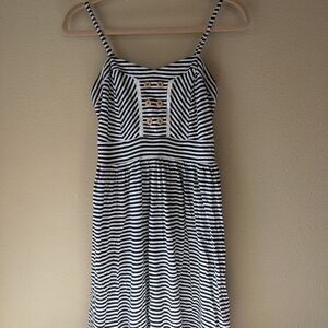 Xhilaration Black and White Striped Dress
